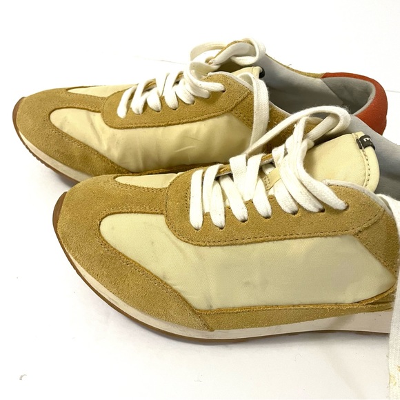 Everlane Womens Suede Low Top Tread Trainer Sneaker Golden/Yellow Size  6.5 - Picture 4 of 10